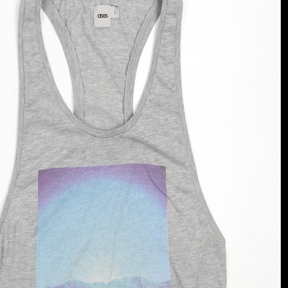 Mens UK Size S ASOS Grey  T-Shirt