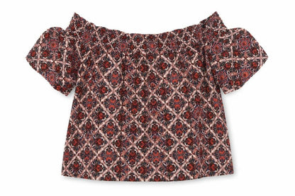 Womens UK Size 8 Topshop Red Basic Blouse