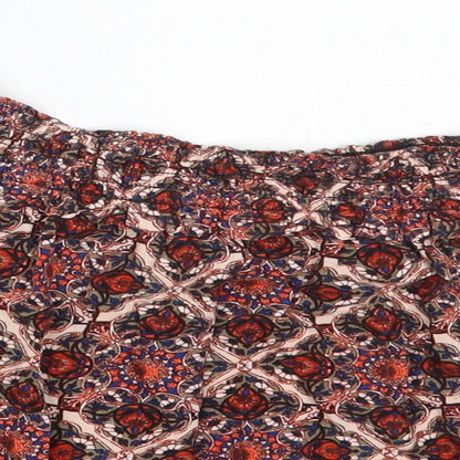 Womens UK Size 8 Topshop Red Basic Blouse