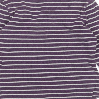 Womens UK Size 10 WRAP Purple Basic T-Shirt