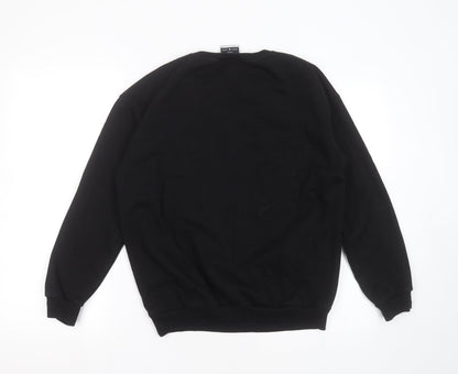 MINGA Womens Black  Cotton Pullover Sweatshirt Size M   - on Wednesdays we wear pink