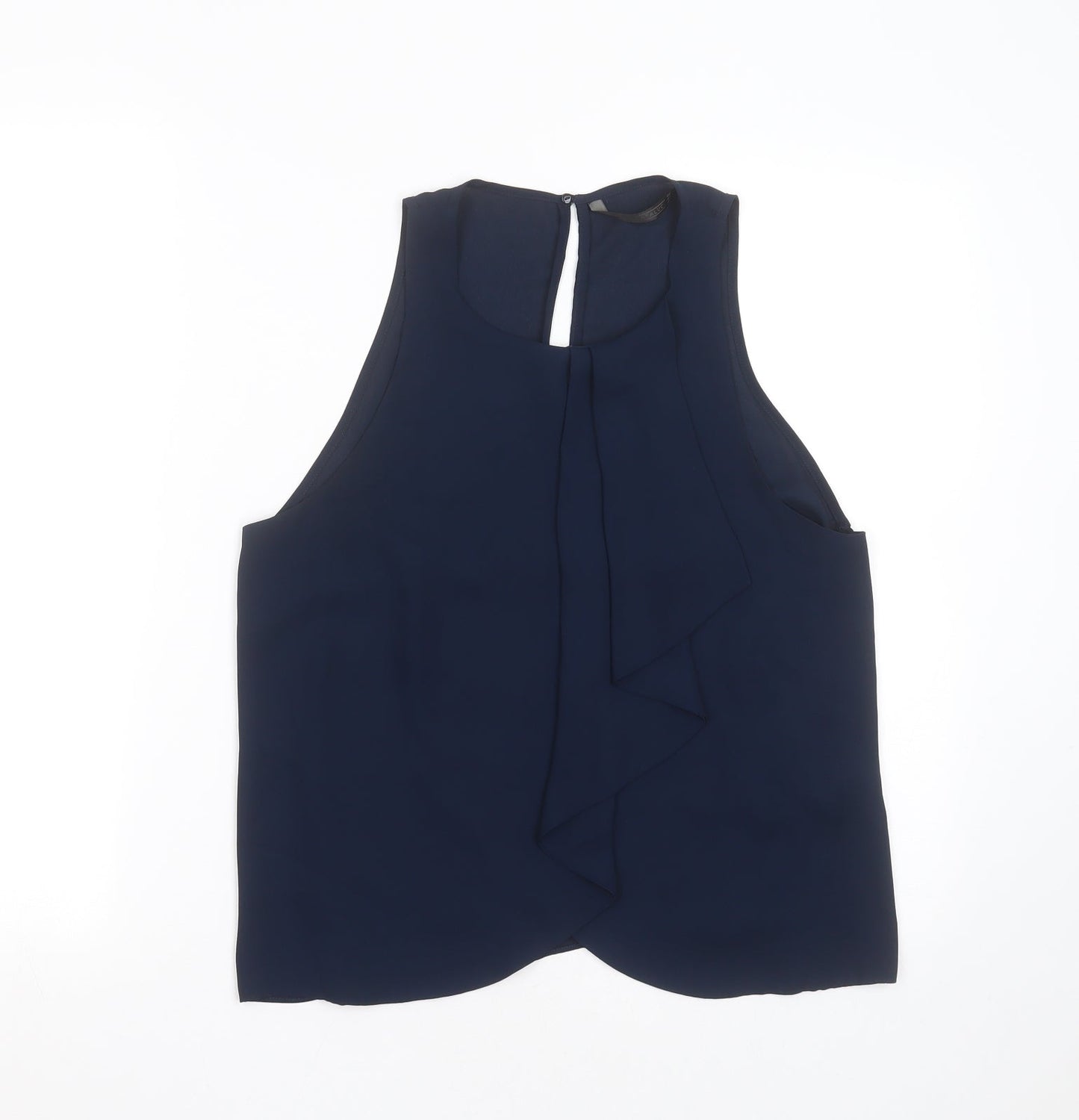 Womens UK Size S Zara Blue Basic Blouse