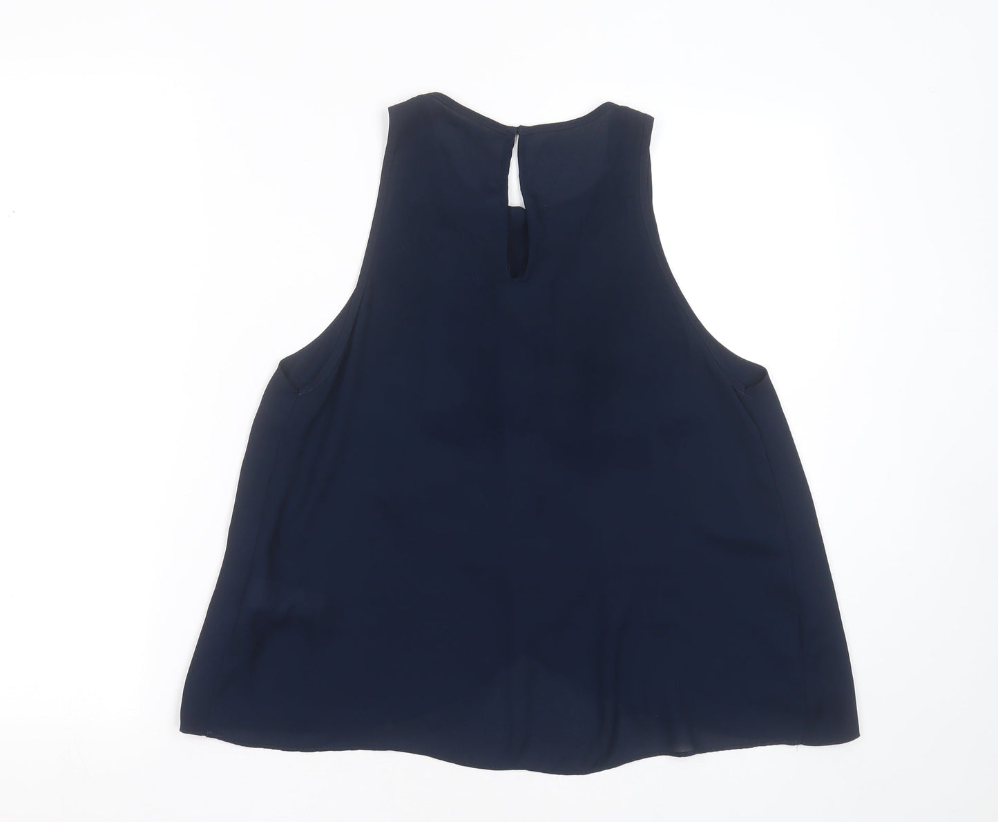 Womens UK Size S Zara Blue Basic Blouse