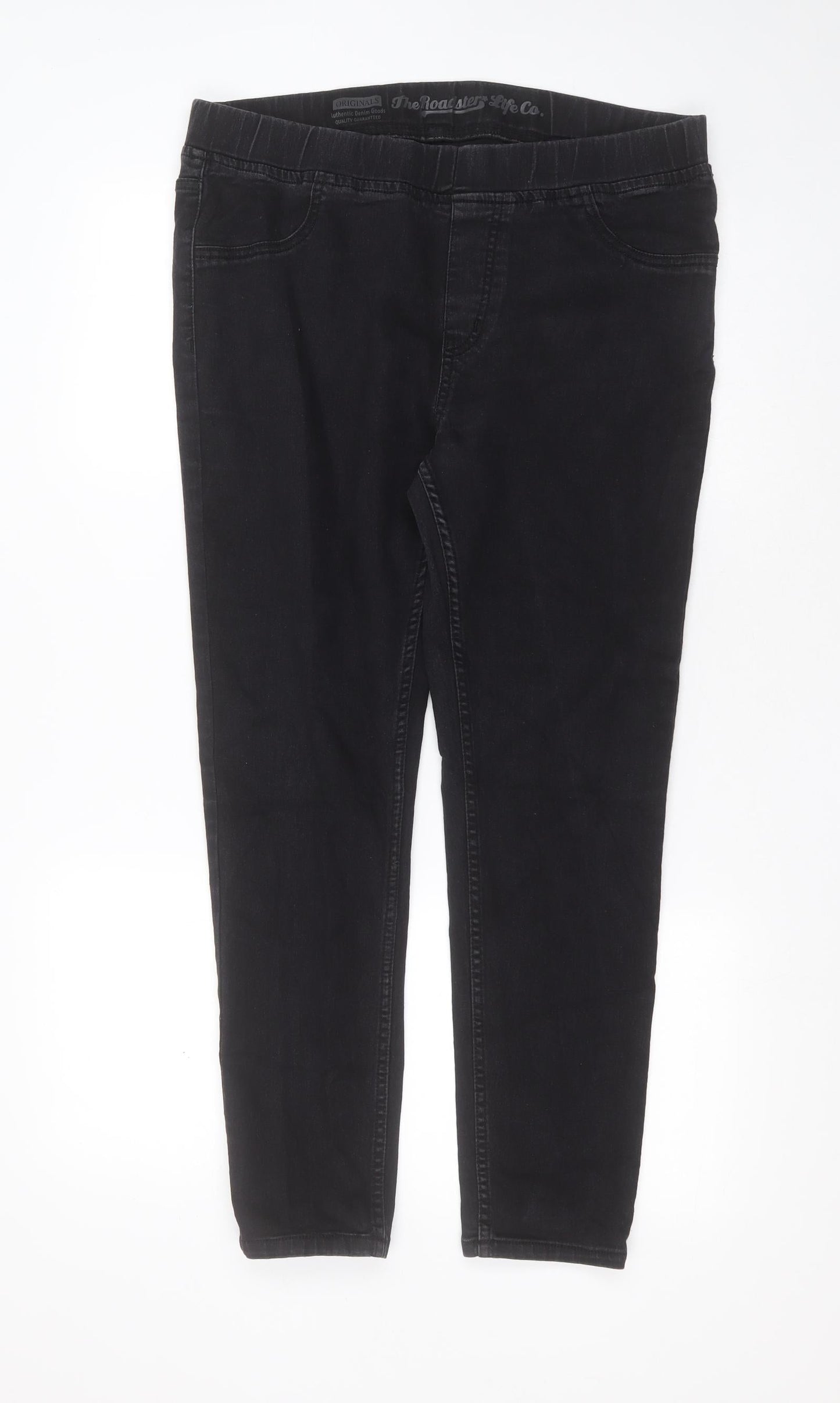 the roadster life co Womens Grey  Cotton Jegging Jeans Size 36 in L27 in Extra-Slim