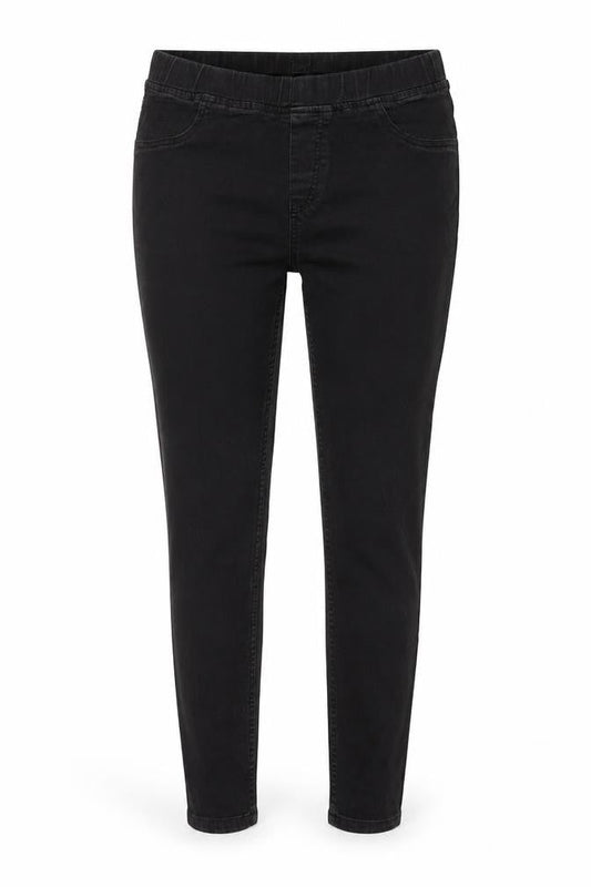 Front view of the roadster life co women’s grey cotton jegging jeans, size UK 36, in, 27-inch leg extra-slim