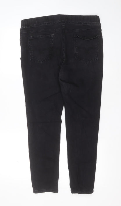 the roadster life co Womens Grey  Cotton Jegging Jeans Size 36 in L27 in Extra-Slim