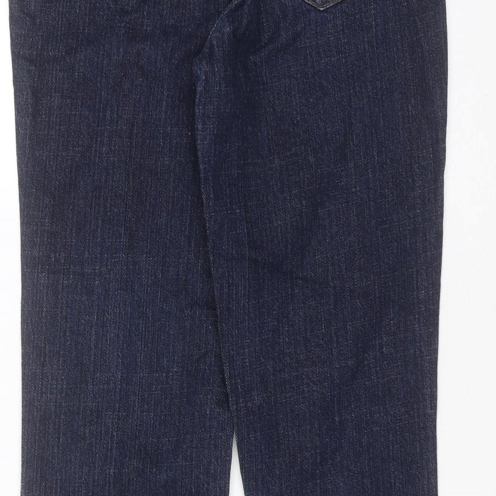 St Johns Bay Womens Blue  Cotton Straight Jeans Size 28 in L29 in Regular