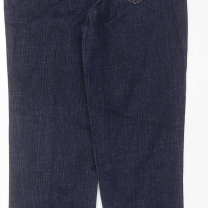 St Johns Bay Womens Blue  Cotton Straight Jeans Size 28 in L29 in Regular
