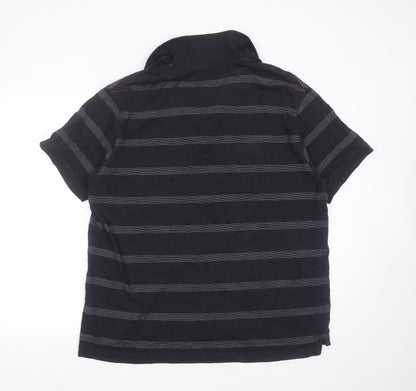 Stone Bay Golf Mens Blue Striped Cotton  Polo Size XL Collared