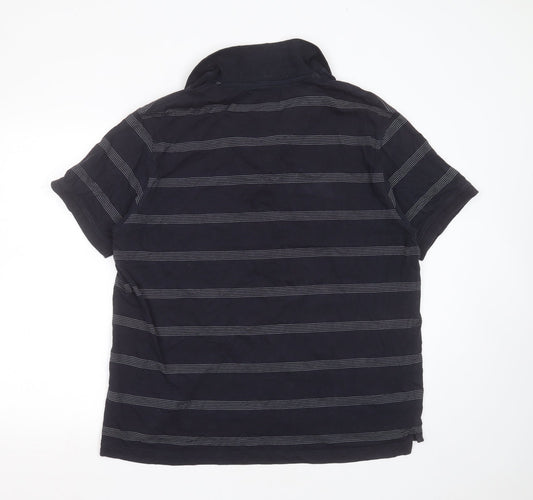 Stone Bay Golf Mens Blue Striped Cotton  Polo Size XL Collared