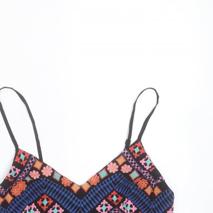 Womens UK Size 8 Missguided Black Cropped Blouse