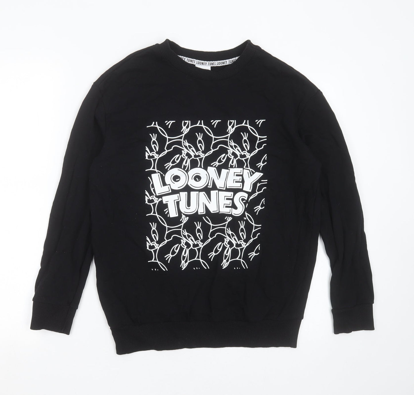 George Womens Black  Cotton Pullover Sweatshirt Size S   - looney tunes