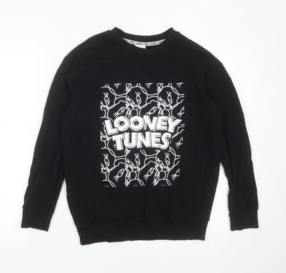 George Womens Black  Cotton Pullover Sweatshirt Size S   - looney tunes