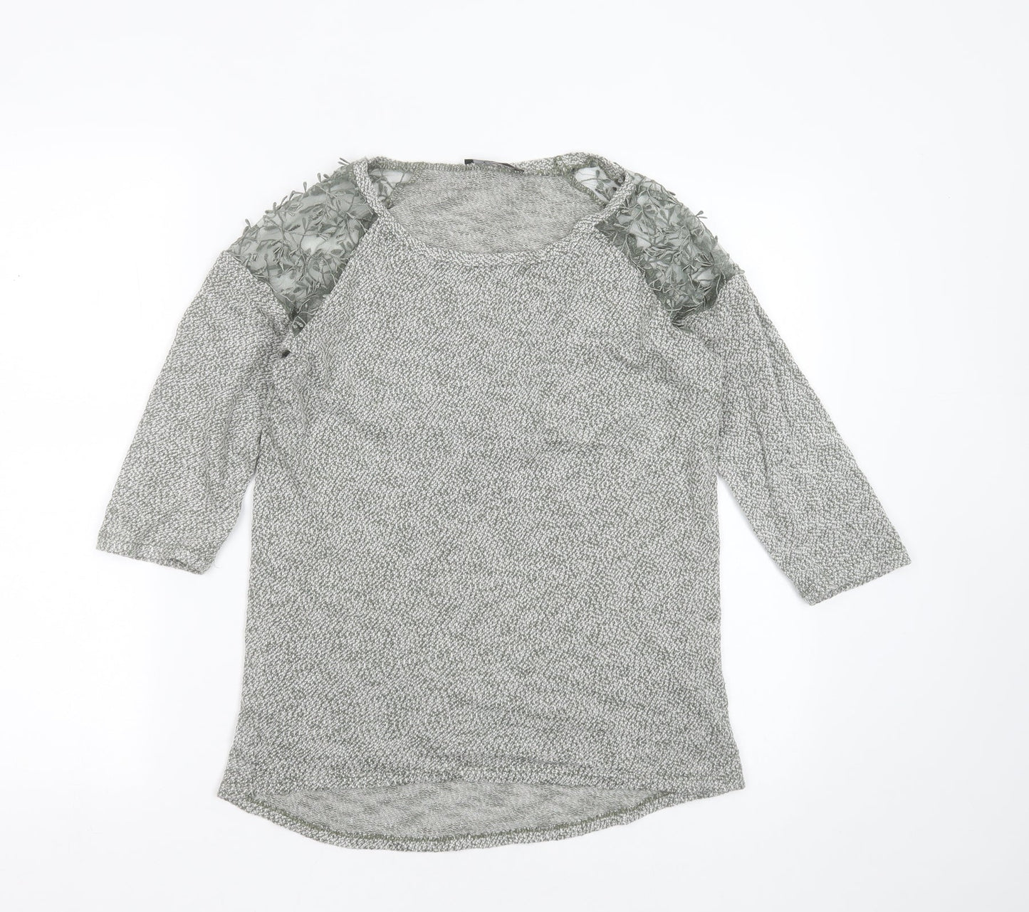 George Womens Green Round Neck  Polyester Pullover Jumper Size 8   - Embroidered detail