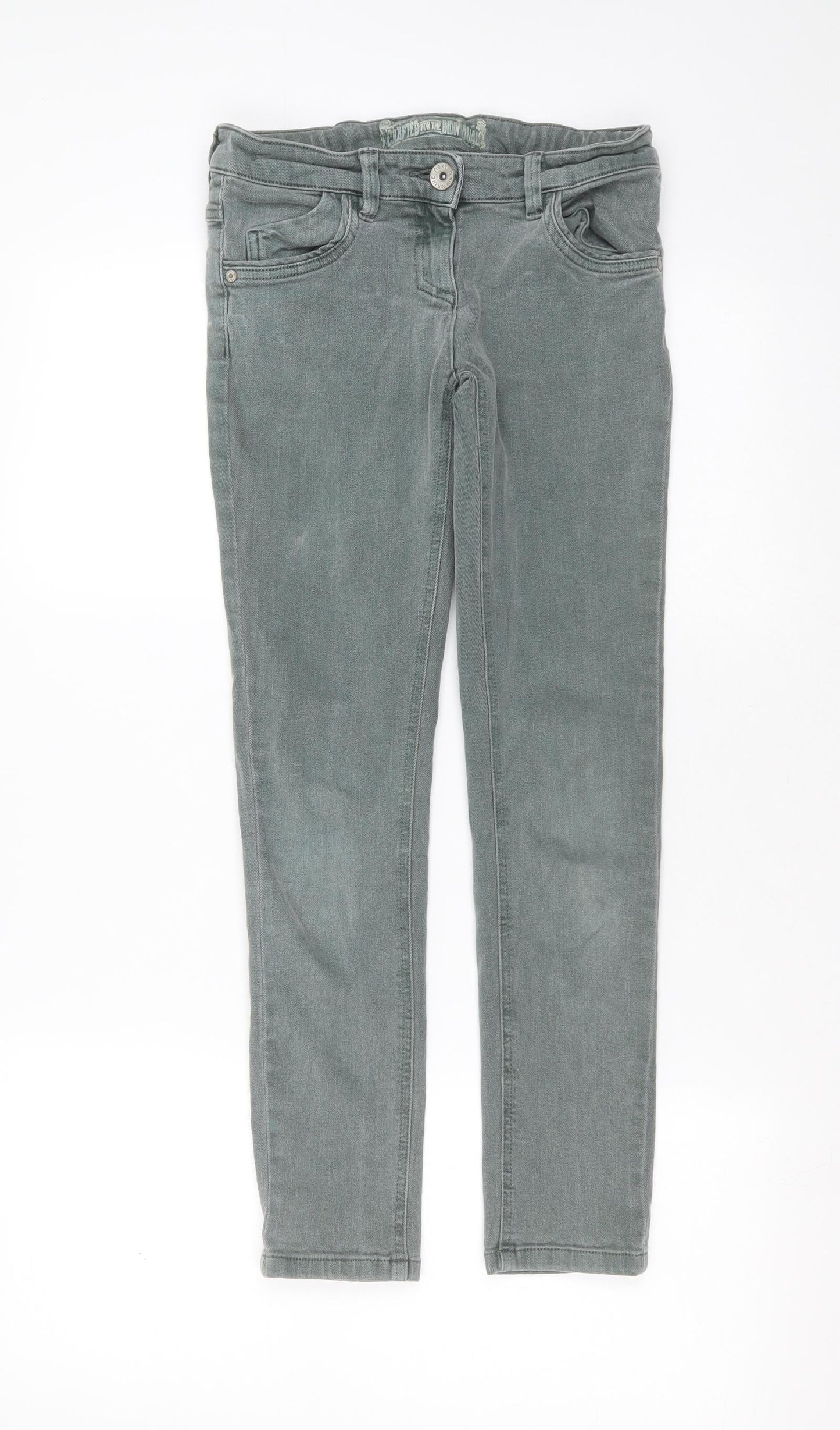 NEXT Girls Green  Cotton Skinny Jeans Size 10 Years  Extra-Slim