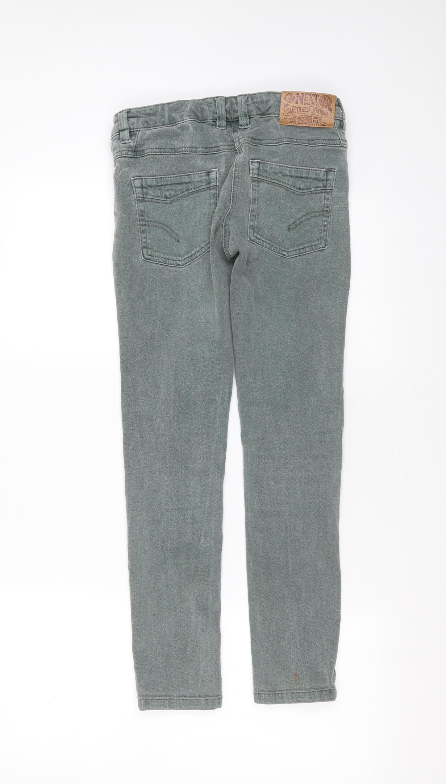 NEXT Girls Green  Cotton Skinny Jeans Size 10 Years  Extra-Slim