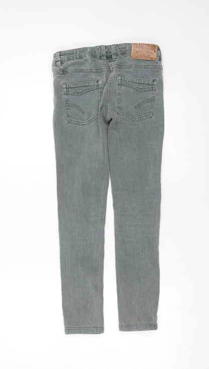NEXT Girls Green  Cotton Skinny Jeans Size 10 Years  Extra-Slim