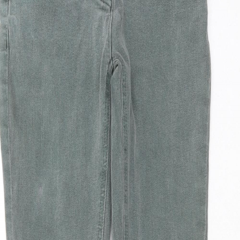 NEXT Girls Green  Cotton Skinny Jeans Size 10 Years  Extra-Slim