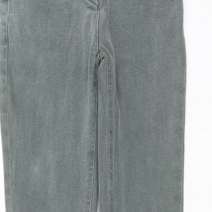 NEXT Girls Green  Cotton Skinny Jeans Size 10 Years  Extra-Slim