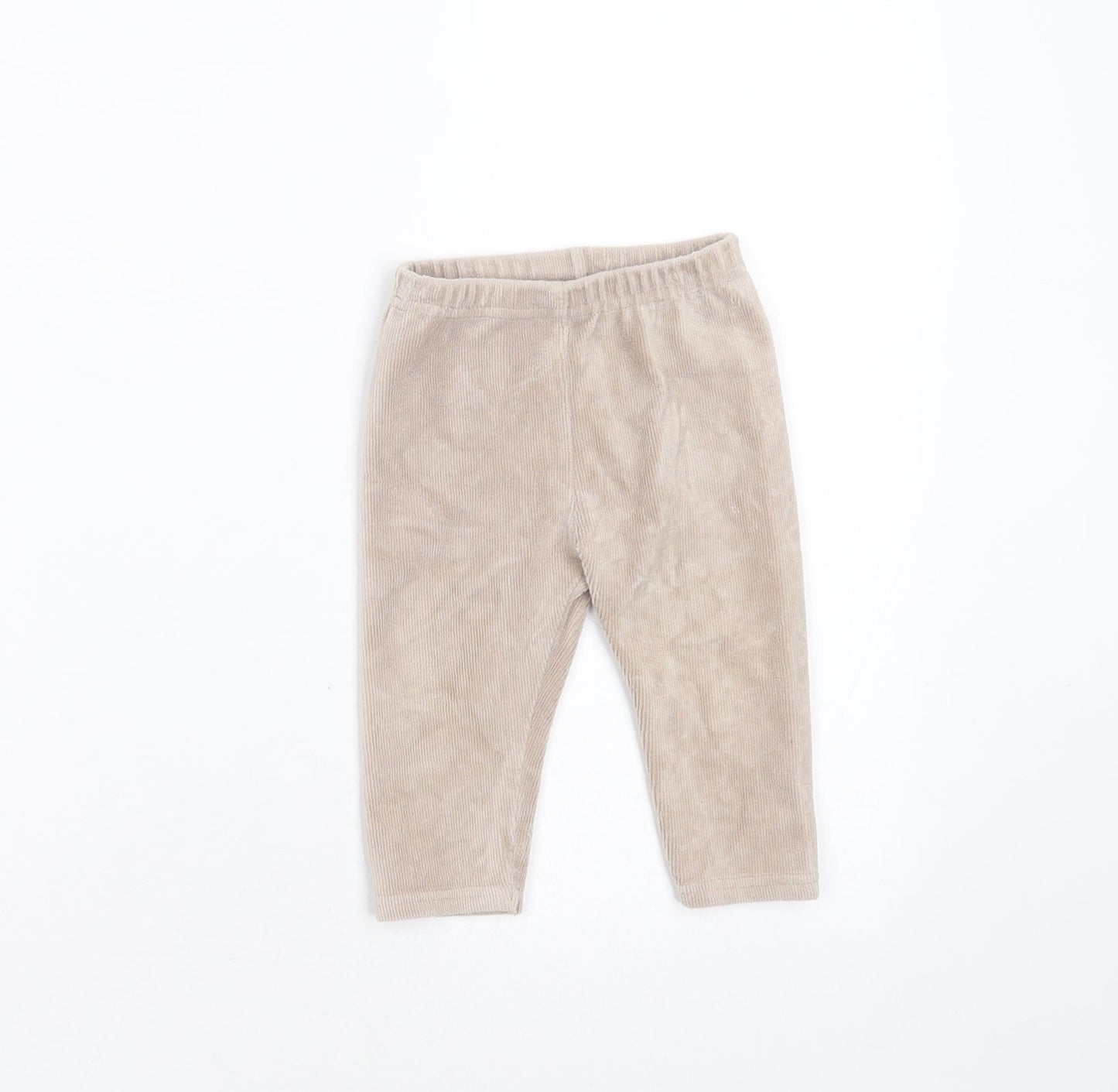 Preworn Baby Beige  Cotton  Trousers Size 9 Months   - leggings