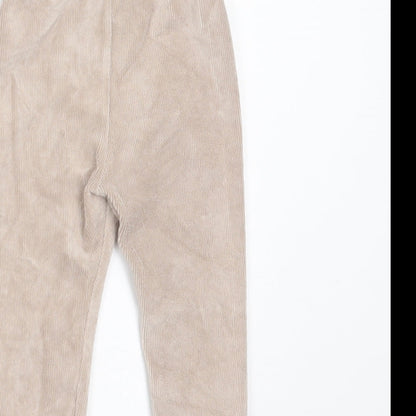 Preworn Baby Beige  Cotton  Trousers Size 9 Months   - leggings