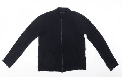 ASOS Mens Blue Collared  Cotton Full Zip Jumper Size L