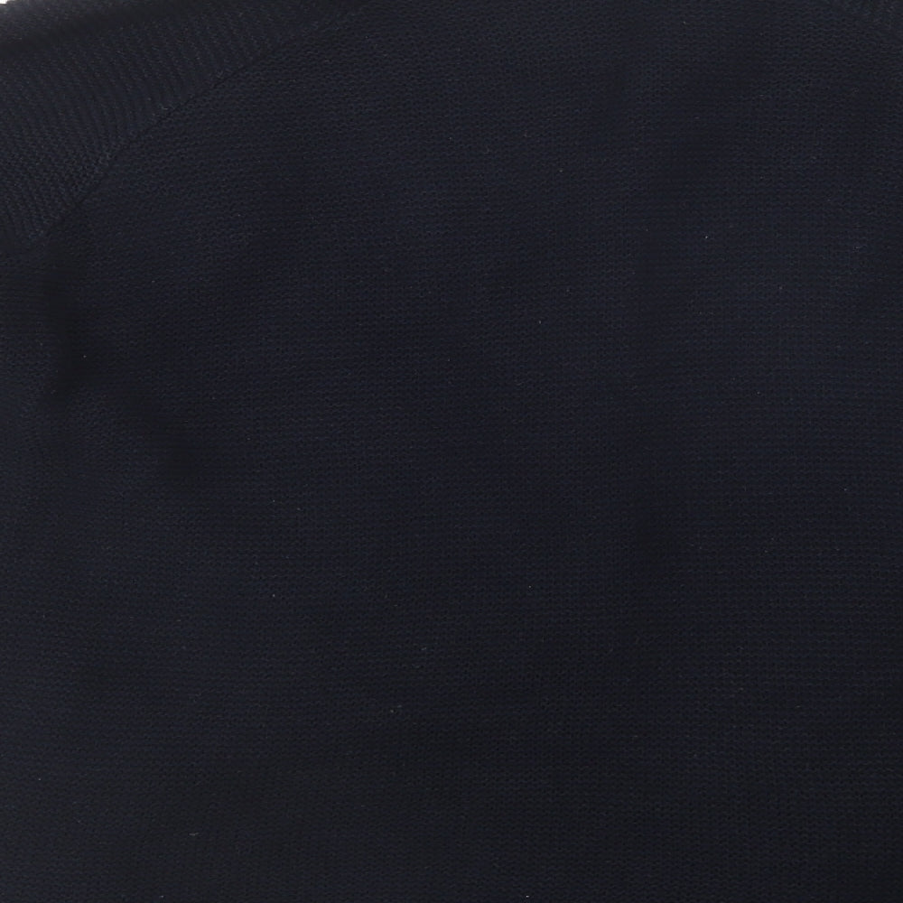 ASOS Mens Blue Collared  Cotton Full Zip Jumper Size L