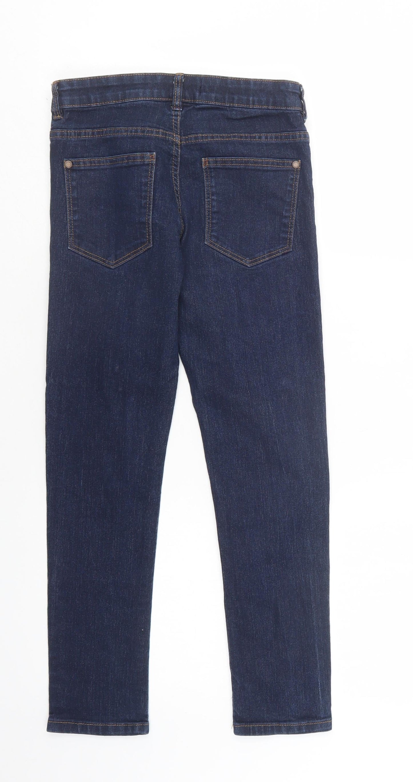 NEXT Girls Blue  Cotton Skinny Jeans Size 10 Years  Regular Button