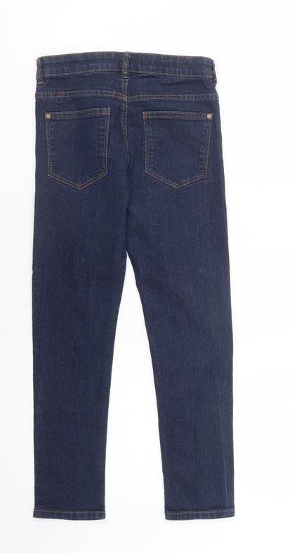 NEXT Girls Blue  Cotton Skinny Jeans Size 10 Years  Regular Button