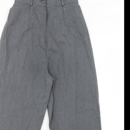 Tesco Boys Grey  Polyester Dress Pants Trousers Size 10 Years  Regular Button