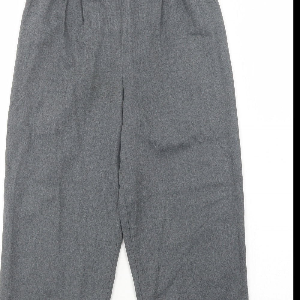 Tesco Boys Grey  Polyester Dress Pants Trousers Size 10 Years  Regular Button