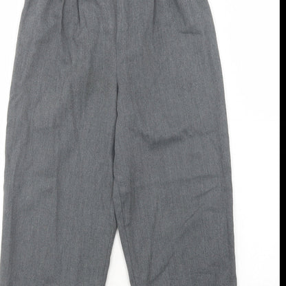 Tesco Boys Grey  Polyester Dress Pants Trousers Size 10 Years  Regular Button