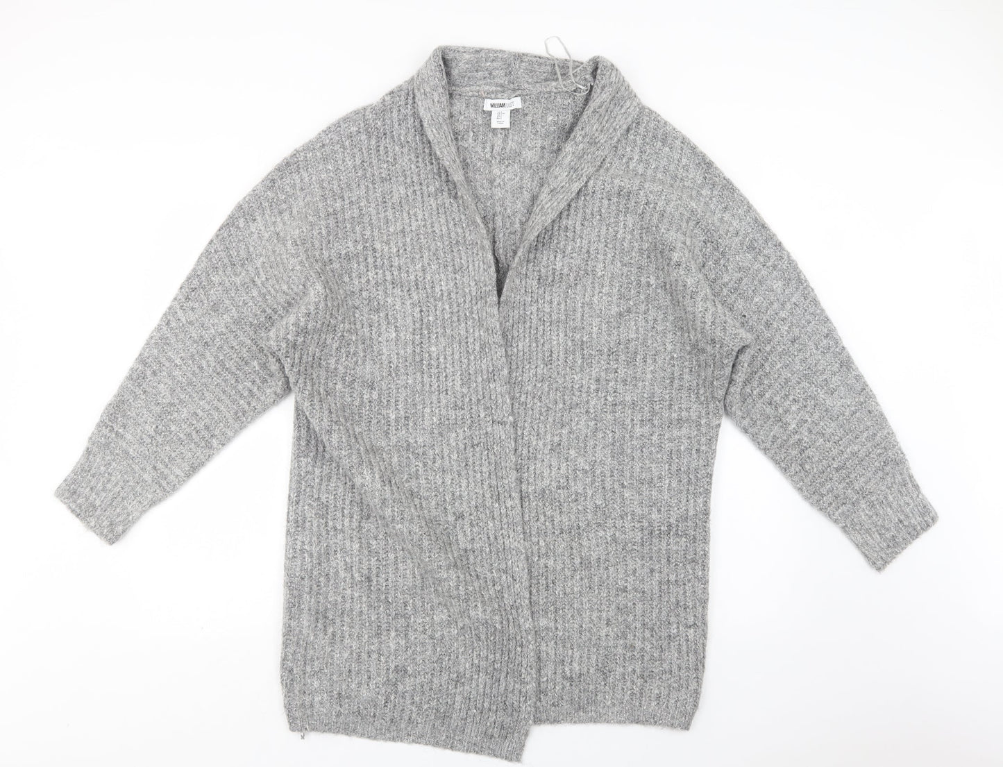 William Rast Womens Grey V-Neck  Polyester Cardigan Jumper Size L