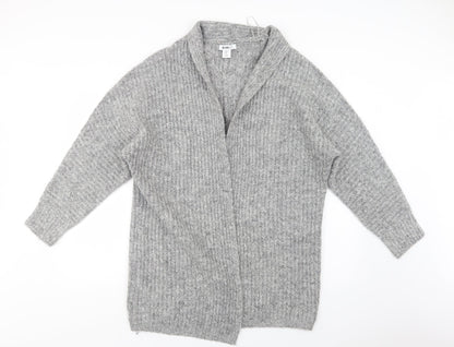 William Rast Womens Grey V-Neck  Polyester Cardigan Jumper Size L
