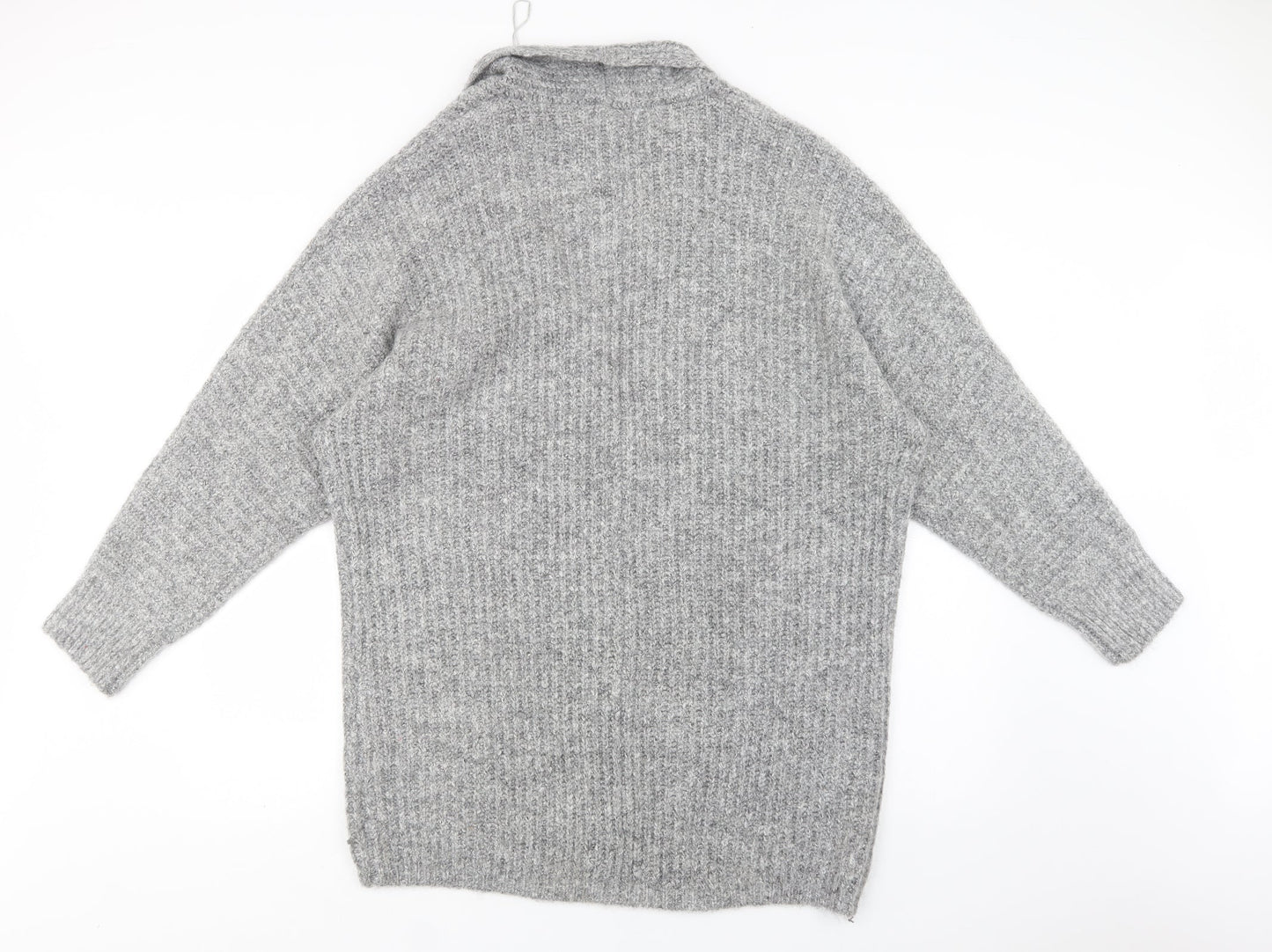 William Rast Womens Grey V-Neck  Polyester Cardigan Jumper Size L