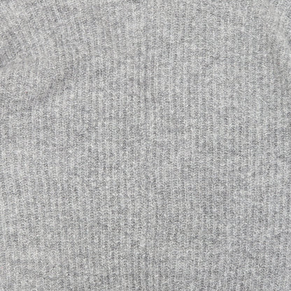 William Rast Womens Grey V-Neck  Polyester Cardigan Jumper Size L