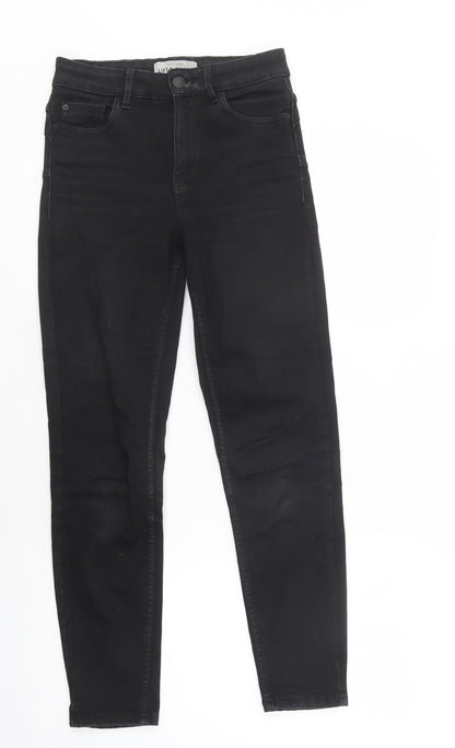 New Look Womens Black  Cotton Jegging Jeans Size 6 L29 in Regular Button
