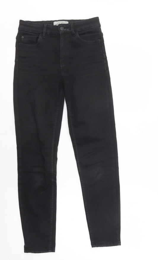 New Look Womens Black  Cotton Jegging Jeans Size 6 L29 in Regular Button