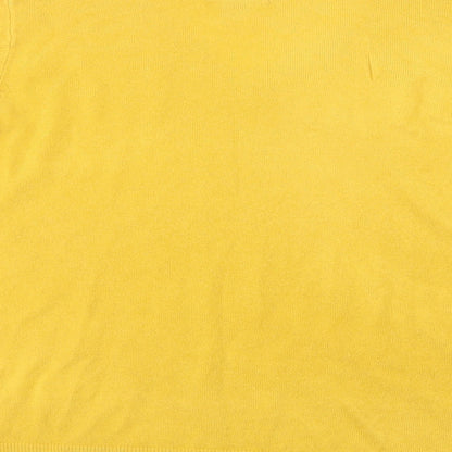 Primark Womens Yellow V-Neck  Acrylic Pullover Jumper Size S