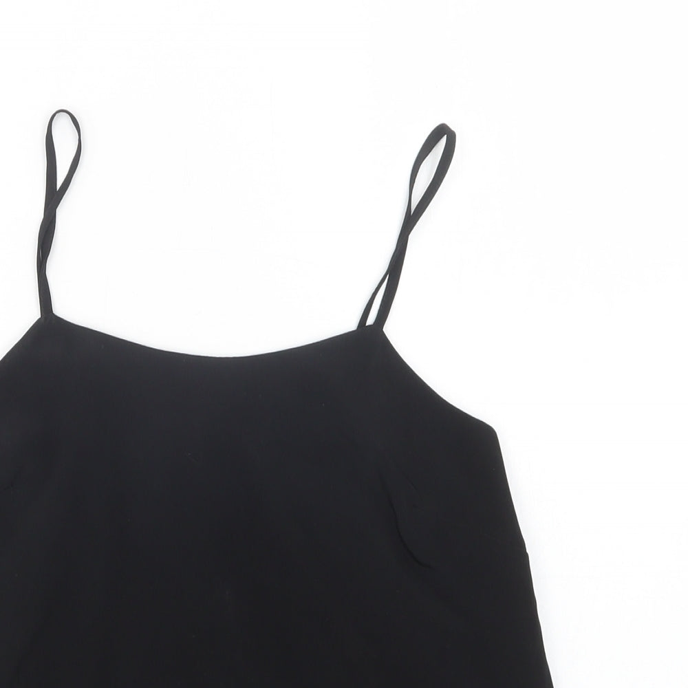 Womens UK Size 8 River Island Black Camisole Blouse