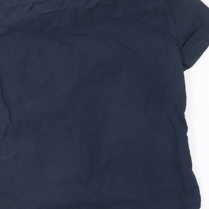 Very Mens Blue  Cotton  Button-Up Size M Collared Button