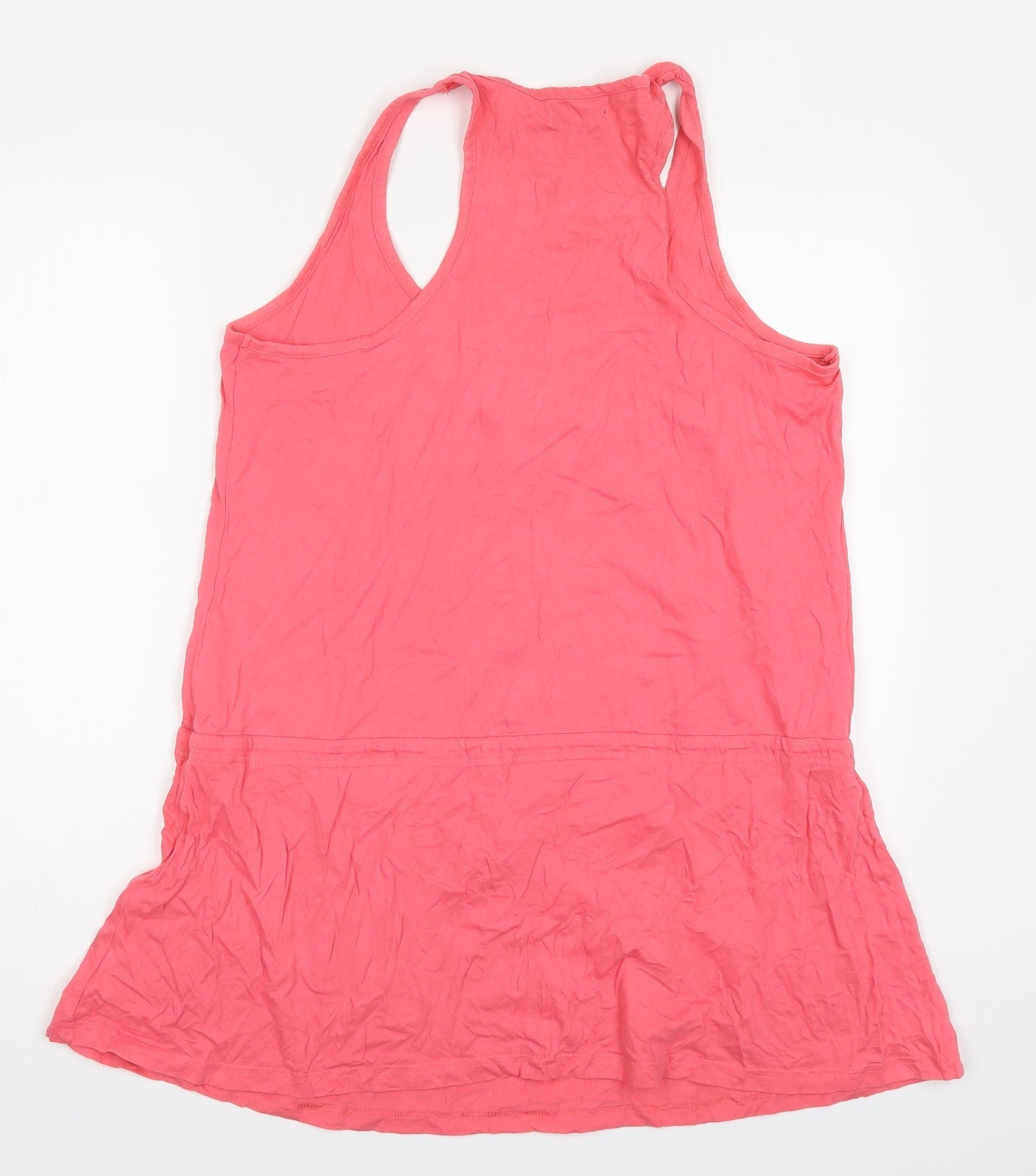 F&F Womens Pink  Cotton Basic Tank Size L Round Neck
