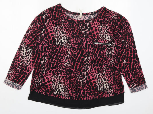 Womens UK Size 14 Stella Pink Pullover Jumper