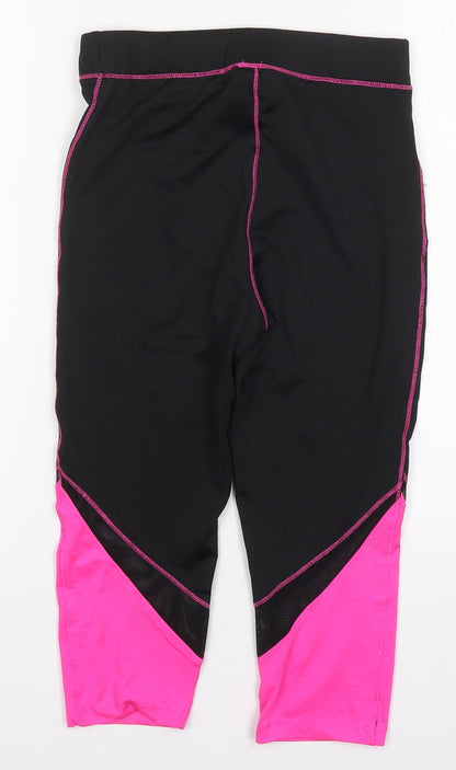 Miss Evie Girls Pink Colourblock Polyester Cropped Trousers Size 13 Years  Regular