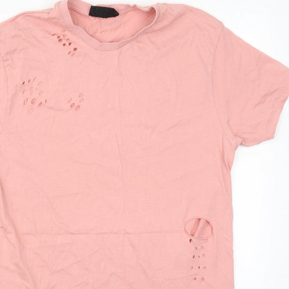 Mens UK Size M Cedar Wood State Pink  T-Shirt