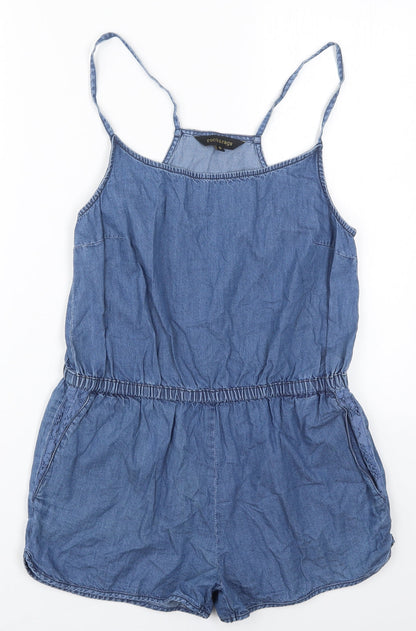 Rock & Rags Womens Blue  Cotton Playsuit One-Piece Size S  Pullover