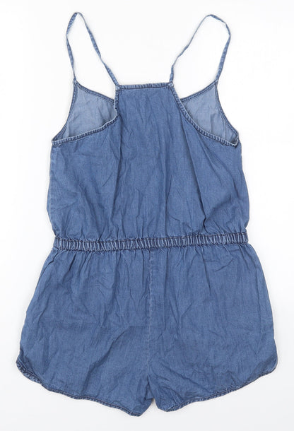 Rock & Rags Womens Blue  Cotton Playsuit One-Piece Size S  Pullover