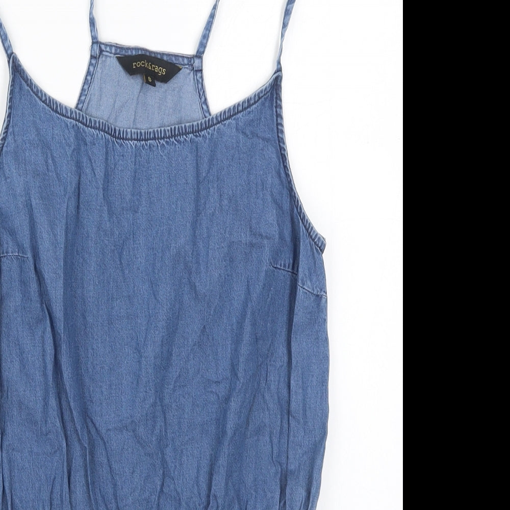 Rock & Rags Womens Blue  Cotton Playsuit One-Piece Size S  Pullover