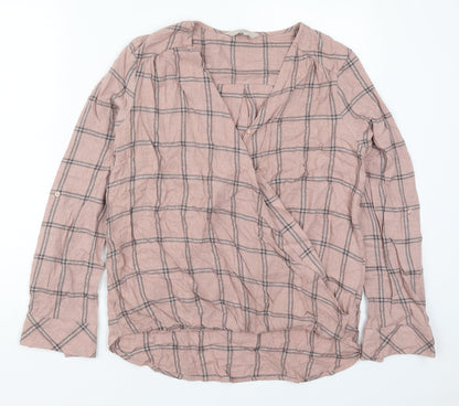 Womens UK Size 12 NEXT Pink Basic Blouse