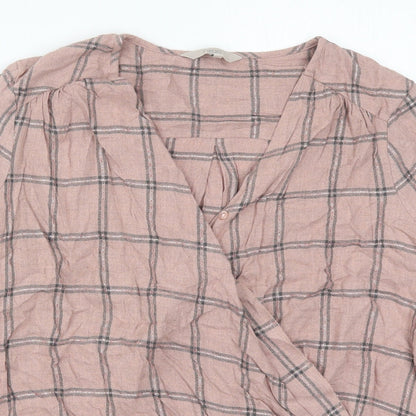 Womens UK Size 12 NEXT Pink Basic Blouse